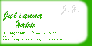 julianna happ business card